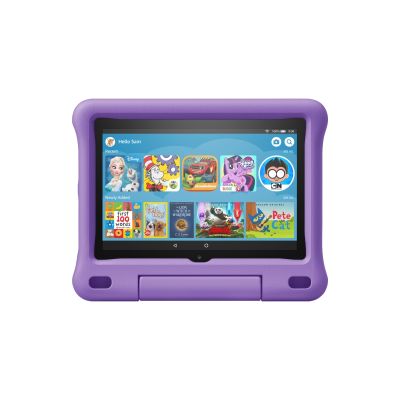 Amazon Fire HD 8 Kids tablet, 8" HD display, ages 3-7, 32 GB + FREE Kid-Proof Case-Purple