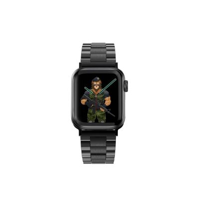 Green Lion Mettallic Grande Acero-Correa Bracelet For Apple Watch 42/44MM-Black