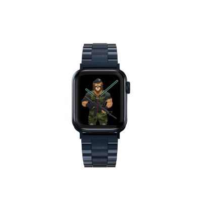 Green Lion Mettallic Grande Acero-Correa Bracelet For Apple Watch 42/44MM-Blue