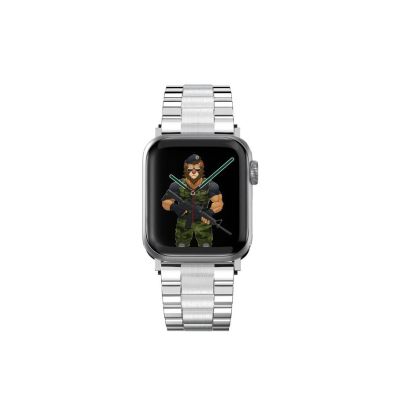Green Lion Mettallic Grande Acero-Correa Bracelet For Apple Watch 42/44MM-Silver