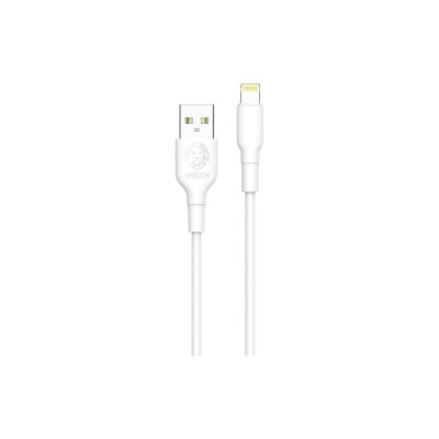 Green Lion PVC USB-A to Lightning Cable 2A-White-1.2 Meters