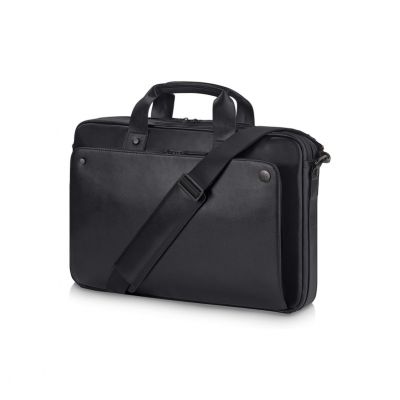 HP 1LG83AA PU Executive 15.6-inch Leather Laptop Bag with Dedicated Padded Notebook Compartment - Black 