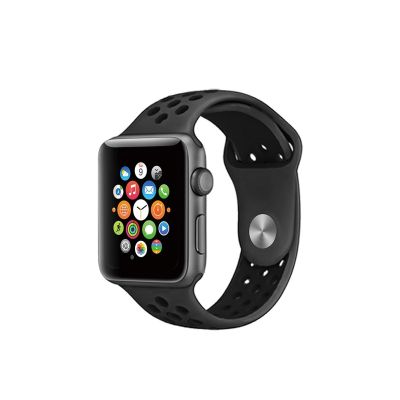 Porodo iGuard Sport Silicone Watch Band For Apple Watch-45mm-Black