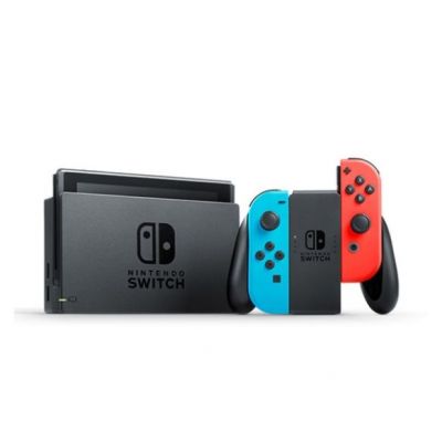 Nintendo Switch with Neon Blue and Neon Red Joy‑Con