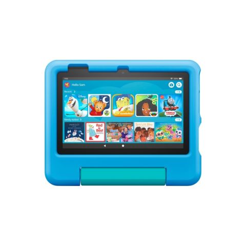 Amazon Fire 7 Kids Tablet, 7" Display, Ages 3-7, 16 GB, + FREE-Kid-Proof-Case-Blue 