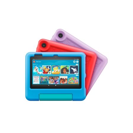 Amazon Fire HD 8 Kids tablet, 8" HD display, ages 3-7, 32 GB + FREE Kid-Proof Case-Purple