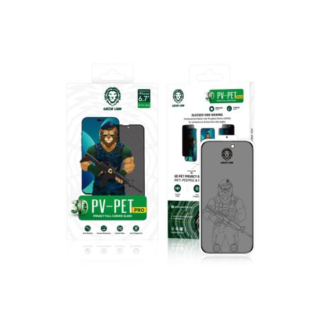 Green Lion 3D PET Privacy Glass Screen Protector for iPhone 14 Pro Max