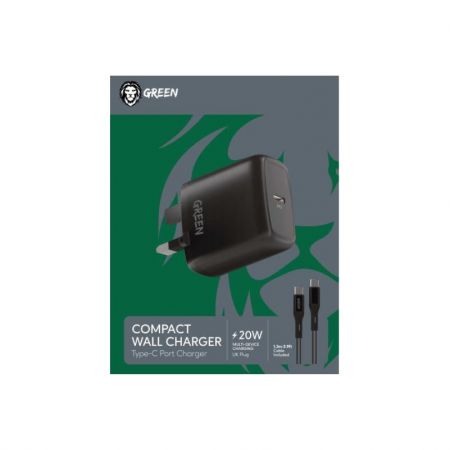 Green Lion Compact Type-C Port Wall Charger 20W