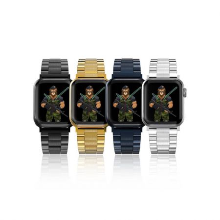 Green Lion Mettallic Grande  Acero-Correa Bracelet For Apple Watch 42/44MM