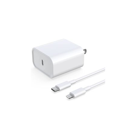 HZ 20W Fast Charging PD/Lighting Adapter (TYPE-C To Lighting PD Cable)-White