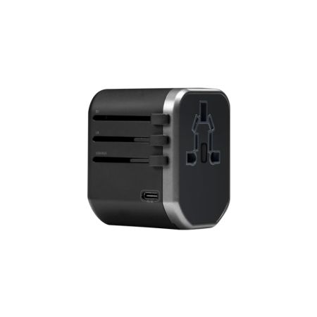 Hertz Universal Travel Kit 33.5W Type-C & Dual Port USB - BLACK