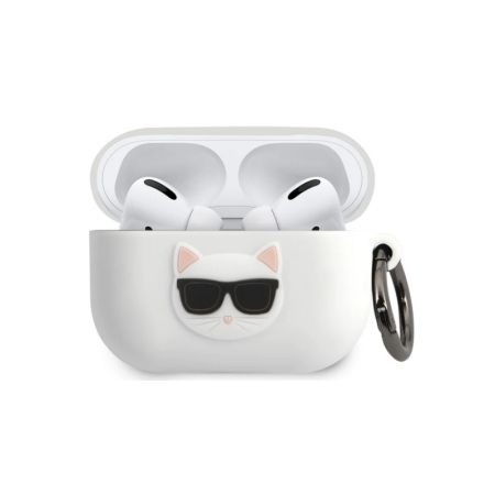 Karl Lagerfeld Silicone Choupette Case For Apple Airpods 3 - White