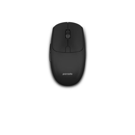 Porodo 2in1 6D Dual Mode Wireless Bluetooth Mouse 2.4GHz V5.1 - Black