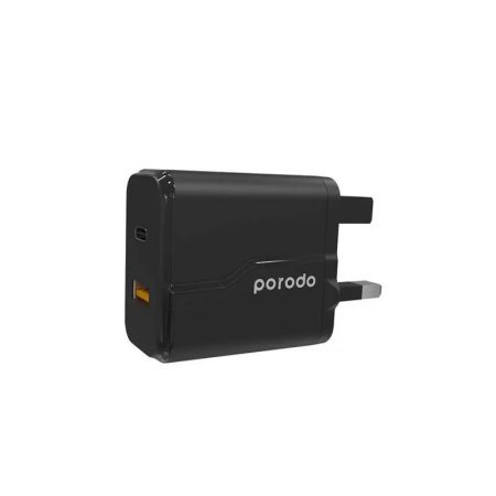 Porodo Dual Port Wall Charger PD 20W QC 3.0 UK 