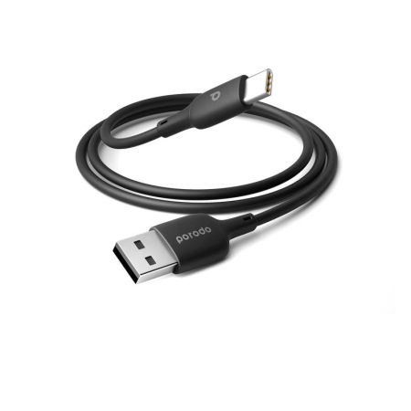 Porodo Blue PVC Type-C Cable 1m/3.2ft, USB-A to Type-C - Black