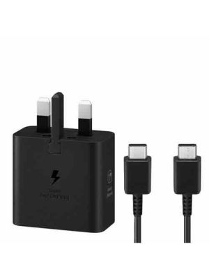 Samsung Galaxy 25W Super Fast Charging Travel Adapter (with USB-C to C Data Cable) - Black