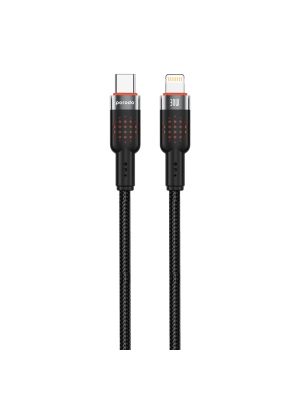 Porodo Aluminum Braided Cable USB-C to Lightning 30W 1.2m - Black