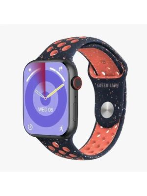 Green Lion Sport Loop Silicone Strap for iWatch 42/44/45/49mm - Blue Flame