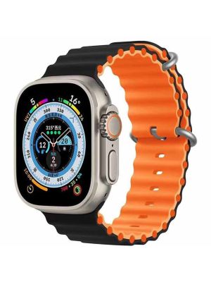 Green Lion Felex Silicone Watch Band 42/44/45/49mm-Black & Orange