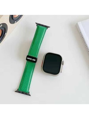 Green Lion Genuine Leather Buckle Watch Band 42/44/45/49mm - Green