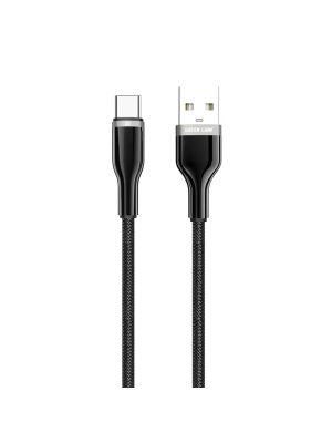 Green Lion USB-A to USB-C Zinc Alloy Braided Cable - Black