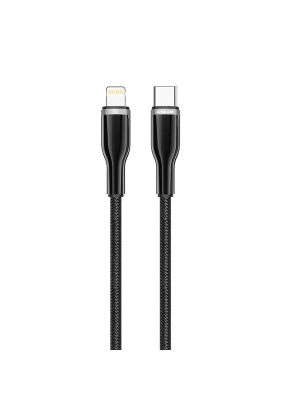 Green Lion USB-C to Lightning Zinc Alloy Braided Cable 27W - Black