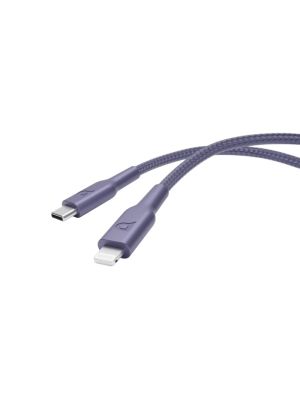 Powerology Braided USB-C To Lightning Data & Fast Charger 60W 1.2M-Purple