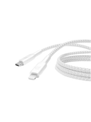 Powerology Braided USB-C To Lightning Data & Fast Charger 60W 1.2M-White