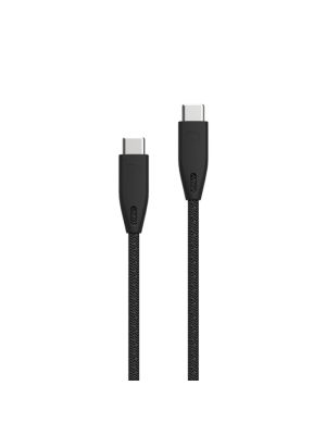 Powerology Braided USB-C To USB-C Cable 2M 100W - Black