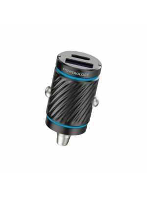 Powerology Pico Dual-Port Car Charger 36W - Black