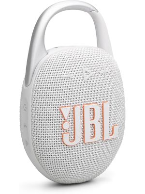 JBL Clip 5 Waterproof Portable Bluetooth Speaker - White