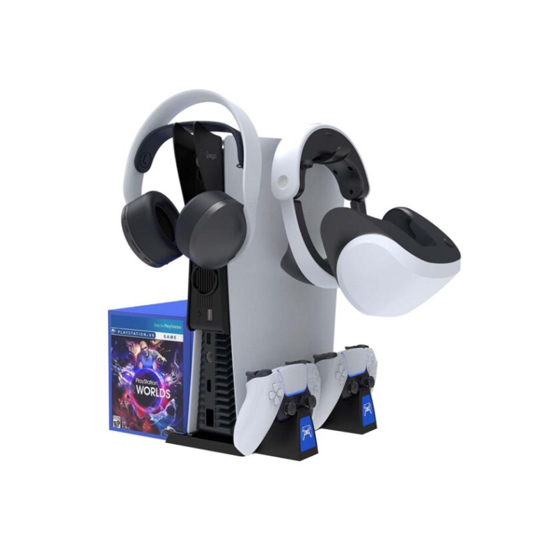 Playstation stand shop with fan
